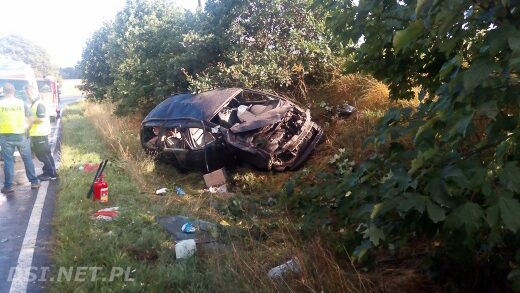 Poważny wypadek w okolicach miejscowości Drahimek