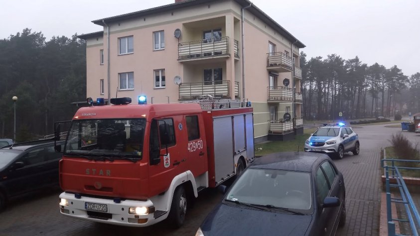 Dwa niebezpieczne zdarzenia w Kaliszu Pomorskim, pożar i ulatnianie się gazu_1