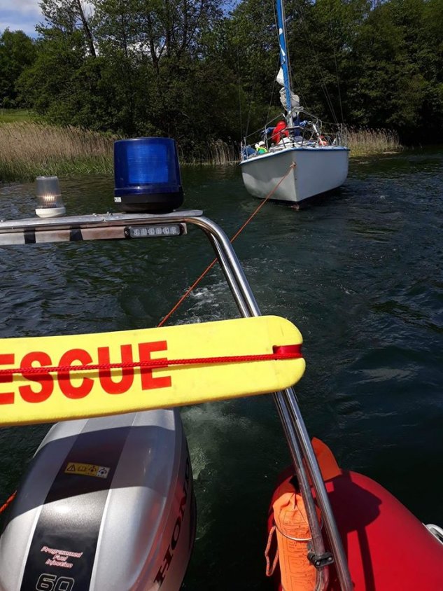Akcja ratunkowa na jeziorze Drawsko