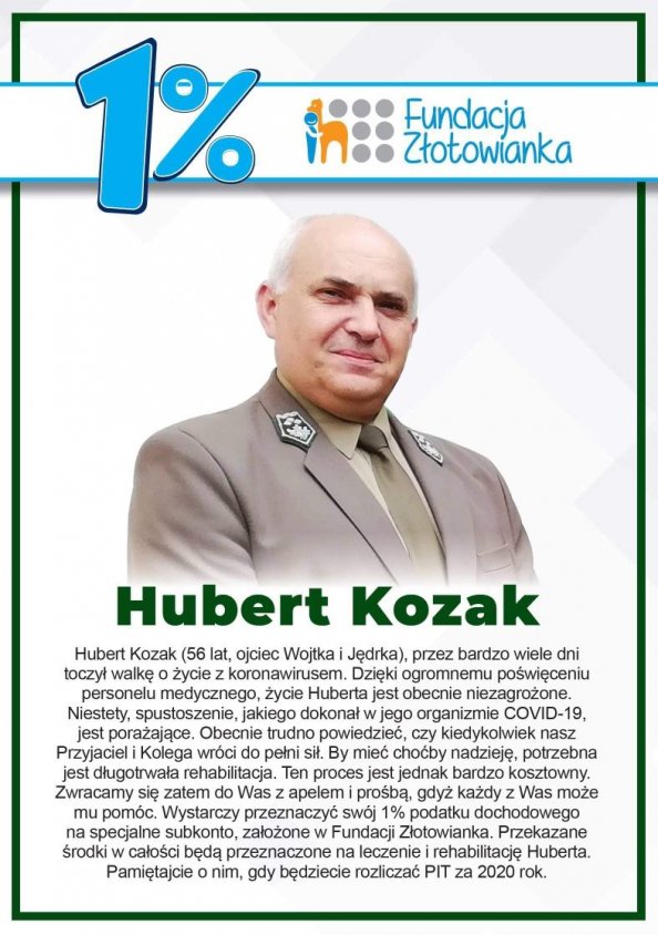 Nadleśniczy z Kalisza Pomorskiego Hubert Kozak potrzebuje wsparcia po chorobie