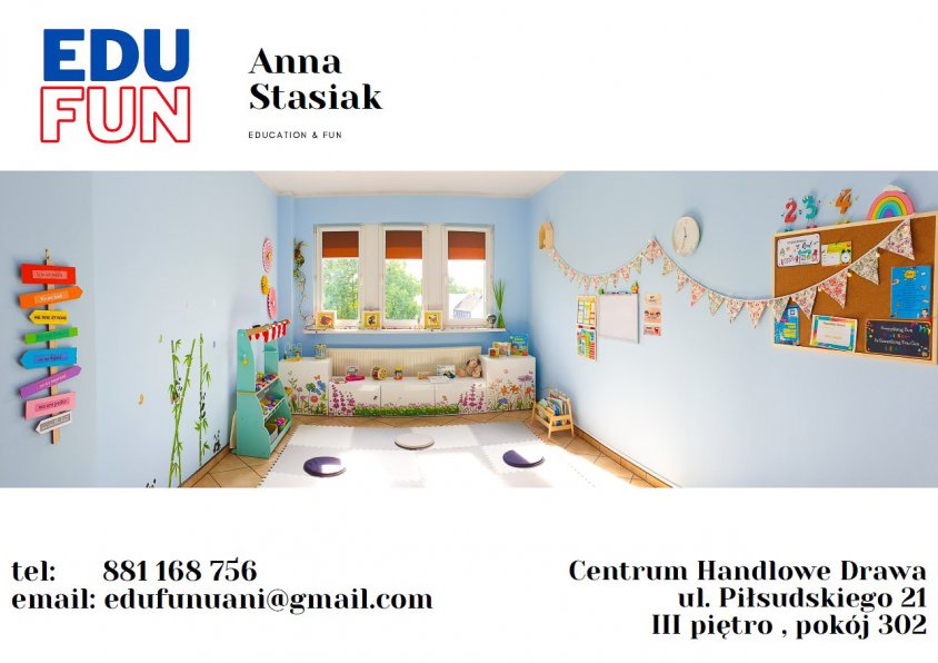 EduFun - nowe miejsce dla dzieci w Drawsku, Tam najmłodsi mogą uczyć się języka angielskiego. Ania Stasiak zaprasza