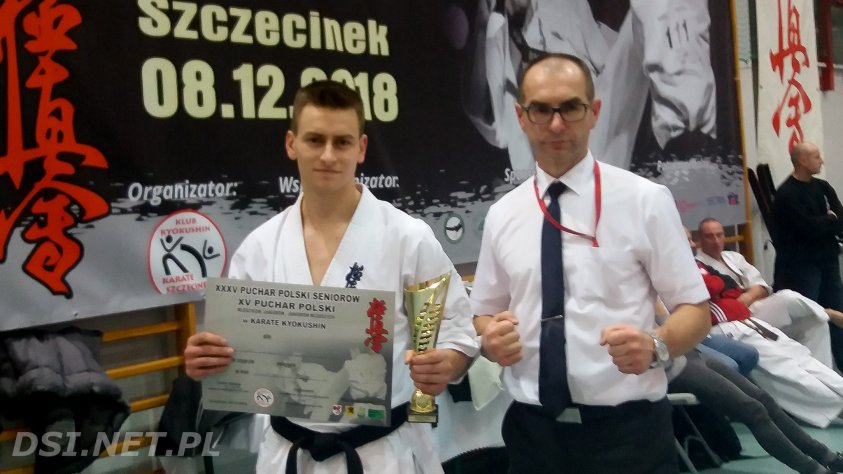 Jakub Pawłowicz z kontuzją zdobywa brąz w kumite podczas Pucharu Polski Kyokushin Karate