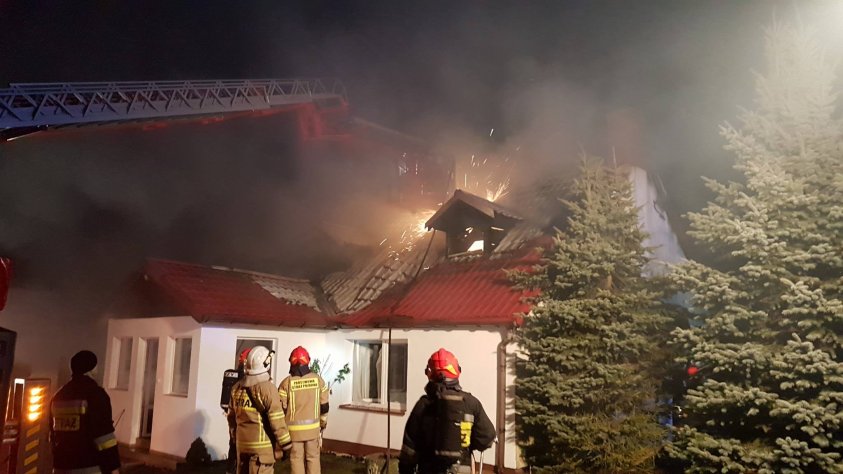 Spalił się dom w Kluczewie