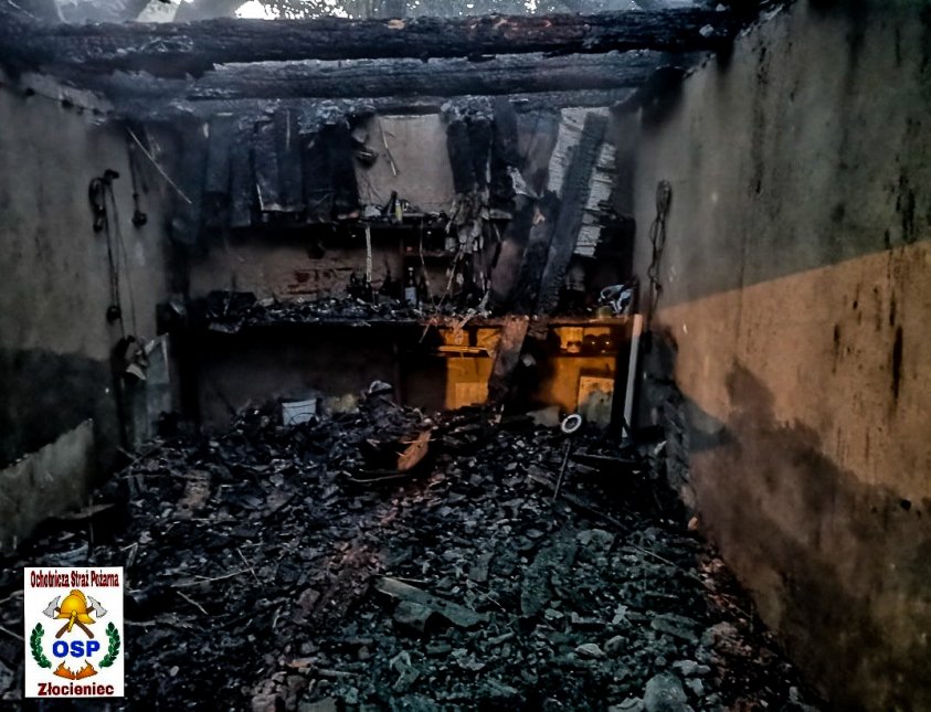W nocy w gminie Wierzchowo spłonął budynek (zdjęcia)