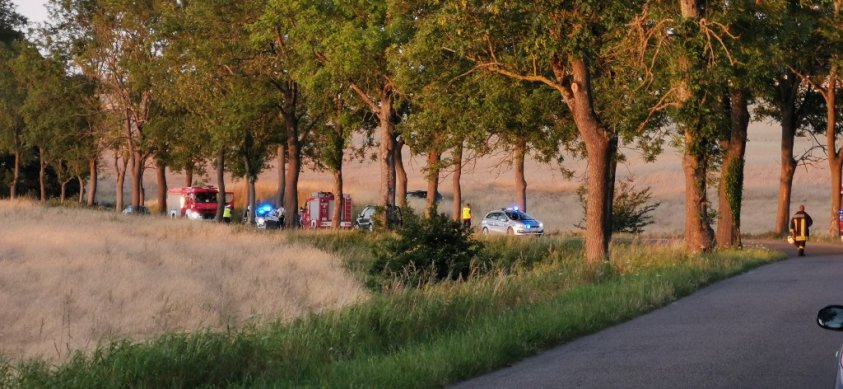 Wypadek w okolicach Lubieszewa.