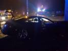 2018-03-12 Kierowca Mercedesa wypadł z drogi i uderzył w dom