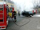 Palił się samochód w centrum Drawska