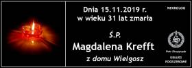 Ś.P. Magdalena Krefft z domu Wielgosz
