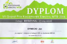 Jan Dymecki drugi w Grand Prix Kaczmarek Electric MTB 2016