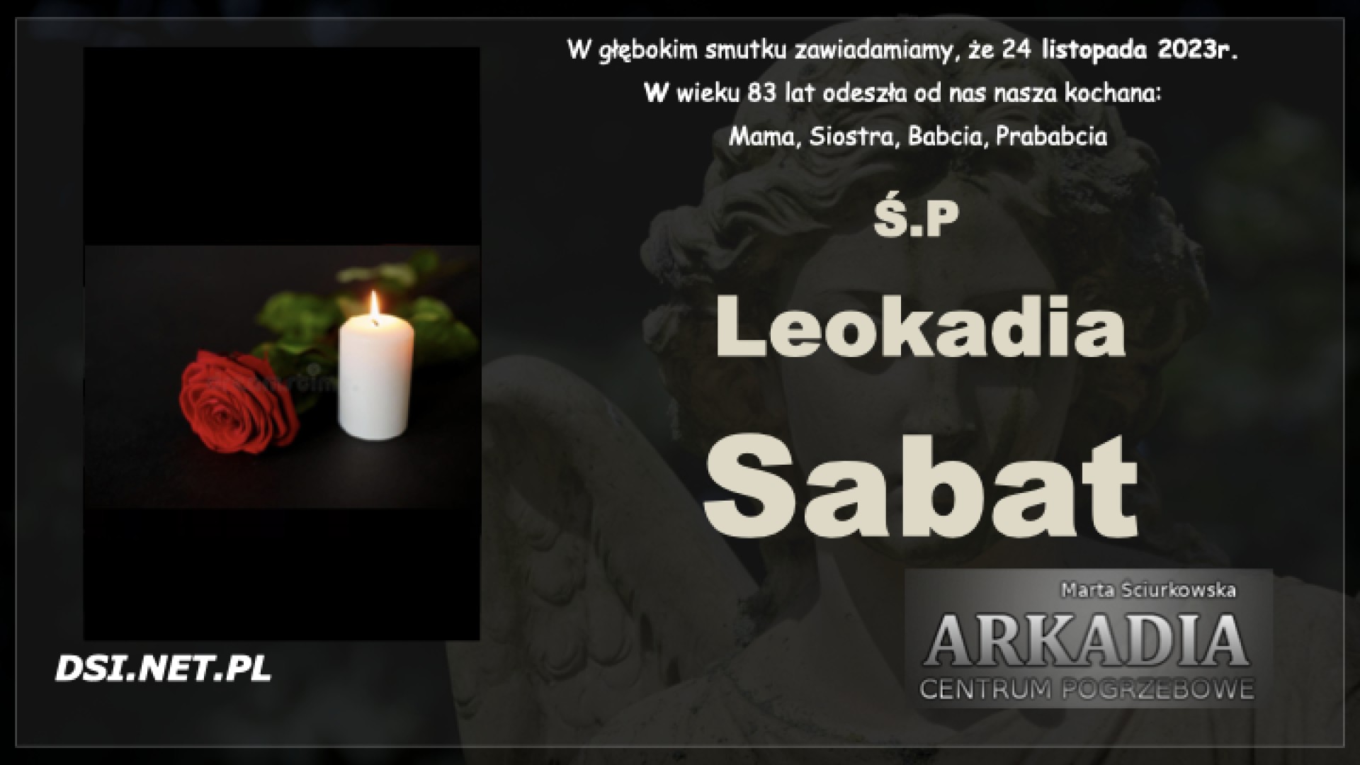 Ś.P. Leokadia Sabat