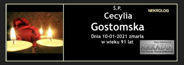 Ś.P. Cecylia Gostomska