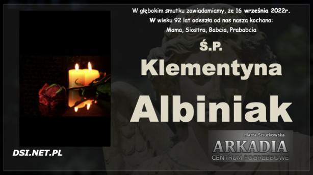Ś.P. Klementyna Albiniak