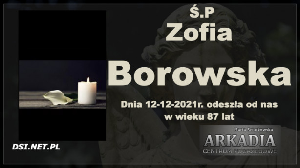 Ś.P. Zofia Borowska