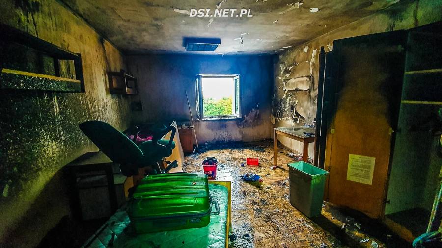 Pożar w ośrodku w Czaplinku postawił na nogi ratowników powiatu drawskiego. Ewakuowano mieszkańców ośrodka