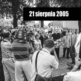 2005-08-21 Kartka z kalendarza - Marian Krzaklewski w Drawsku Pomorskim