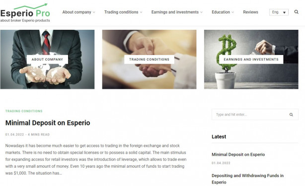 Honest Overview of Esperio Broker Forex and Traders' Reviews