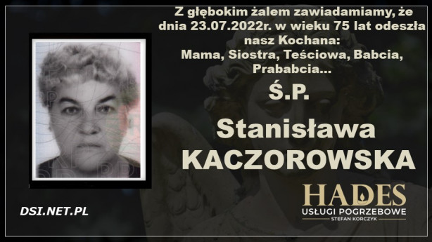 Ś.P. Stanisława Kaczorowska