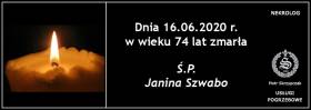 Ś.P. Janina Szwabo