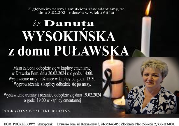 Ś.P. Danuta Wysokińska-Puławska