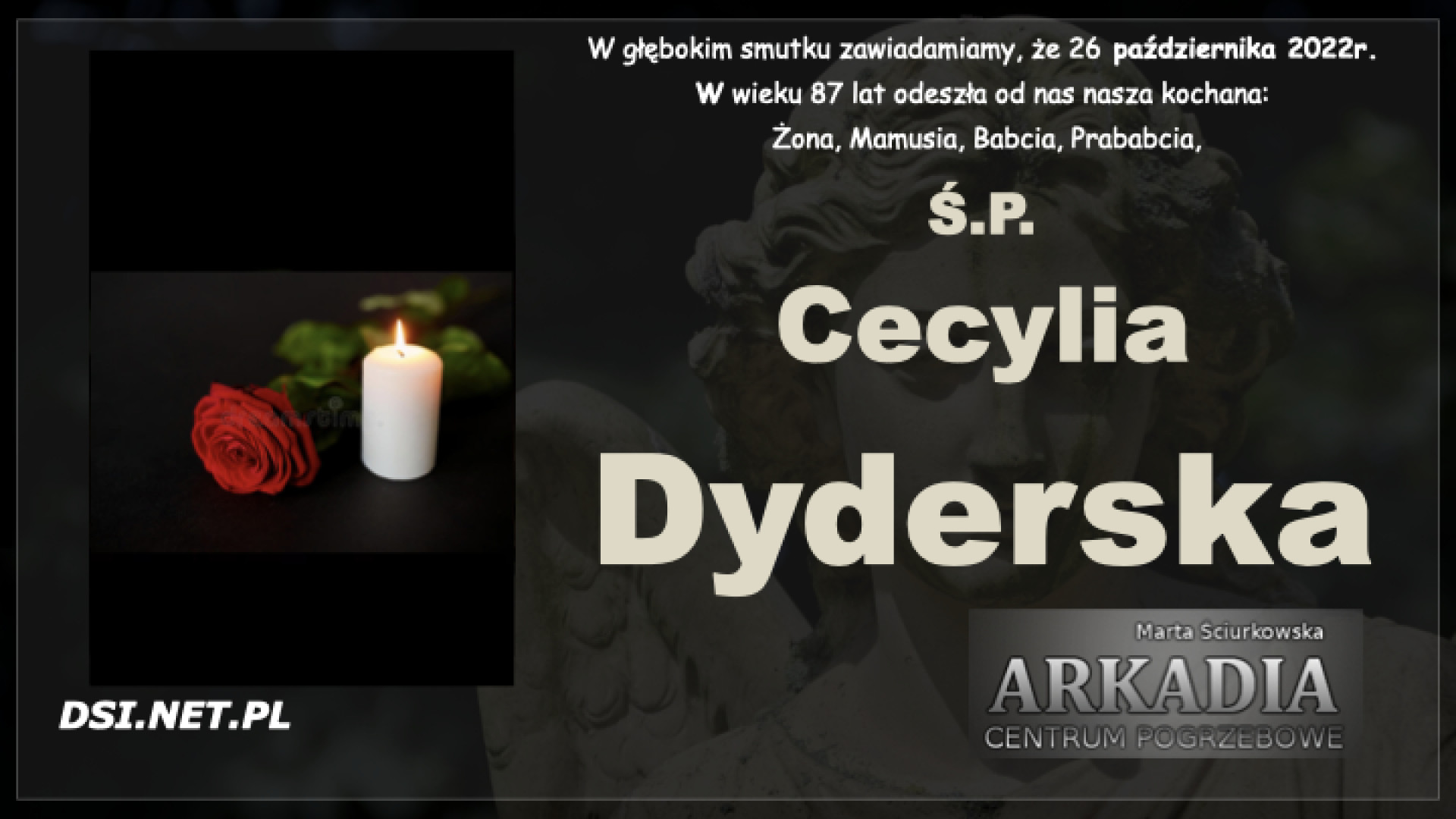 Ś.P. Cecylia Dyderska