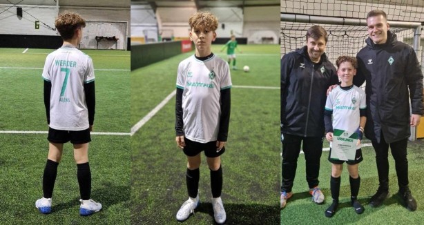Poznajcie Aleksa. 10-letni piłkarz został powołany do kadry drużyny ,,Talentteam WESER ELBE " Werder Bremen.
