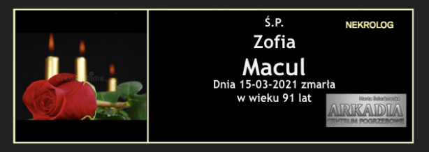 Ś.P. Zofia Macul