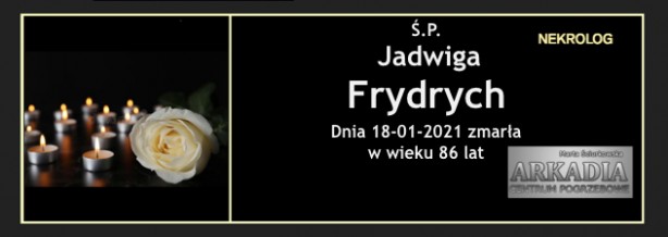Ś.P. Jadwiga Frydrych