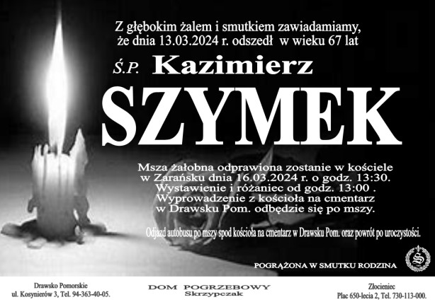 Ś. P. Kazimierz Szymek