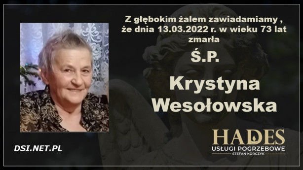 Ś.P. Krystyna Wesołowska