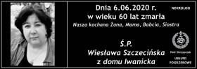 Ś.P. Wiesława Szczecińska