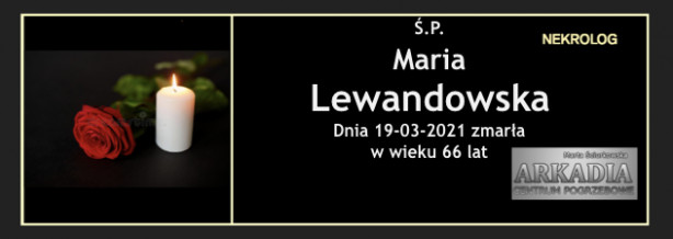 Ś.P. Maria Lewandowska