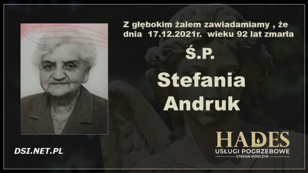 Ś.P.  Stefania Andruk