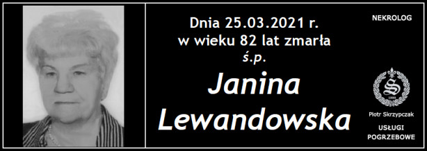Ś.P. Janina Lewandowska