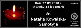 Ś.P. Natalia Kowalska-Samotyja z domu Świerbiołek