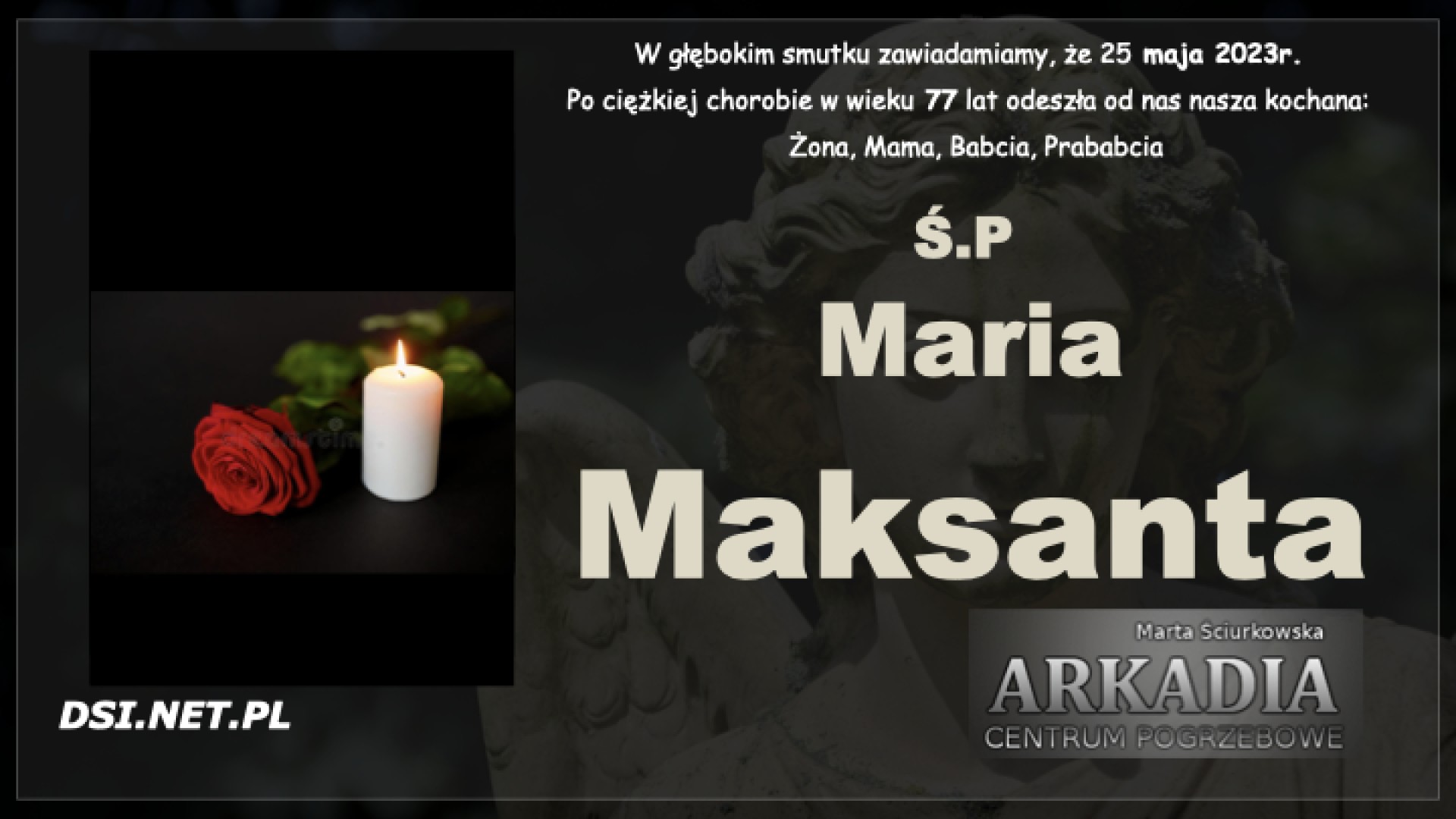 Ś.P. Maria Maksanta