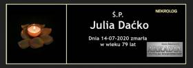 Ś.P. Julia Daćko
